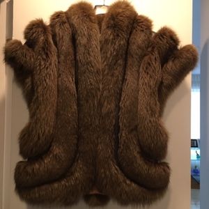 Real Genuine Fox Fur Vest M/L 6-8